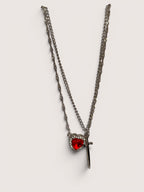 Collar parejas espada y corazon