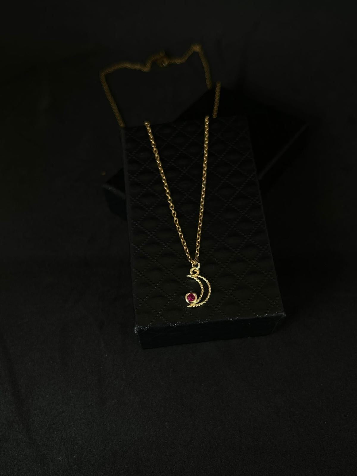 Collar luna magenta