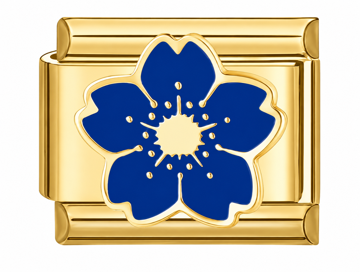 Charm flor azul