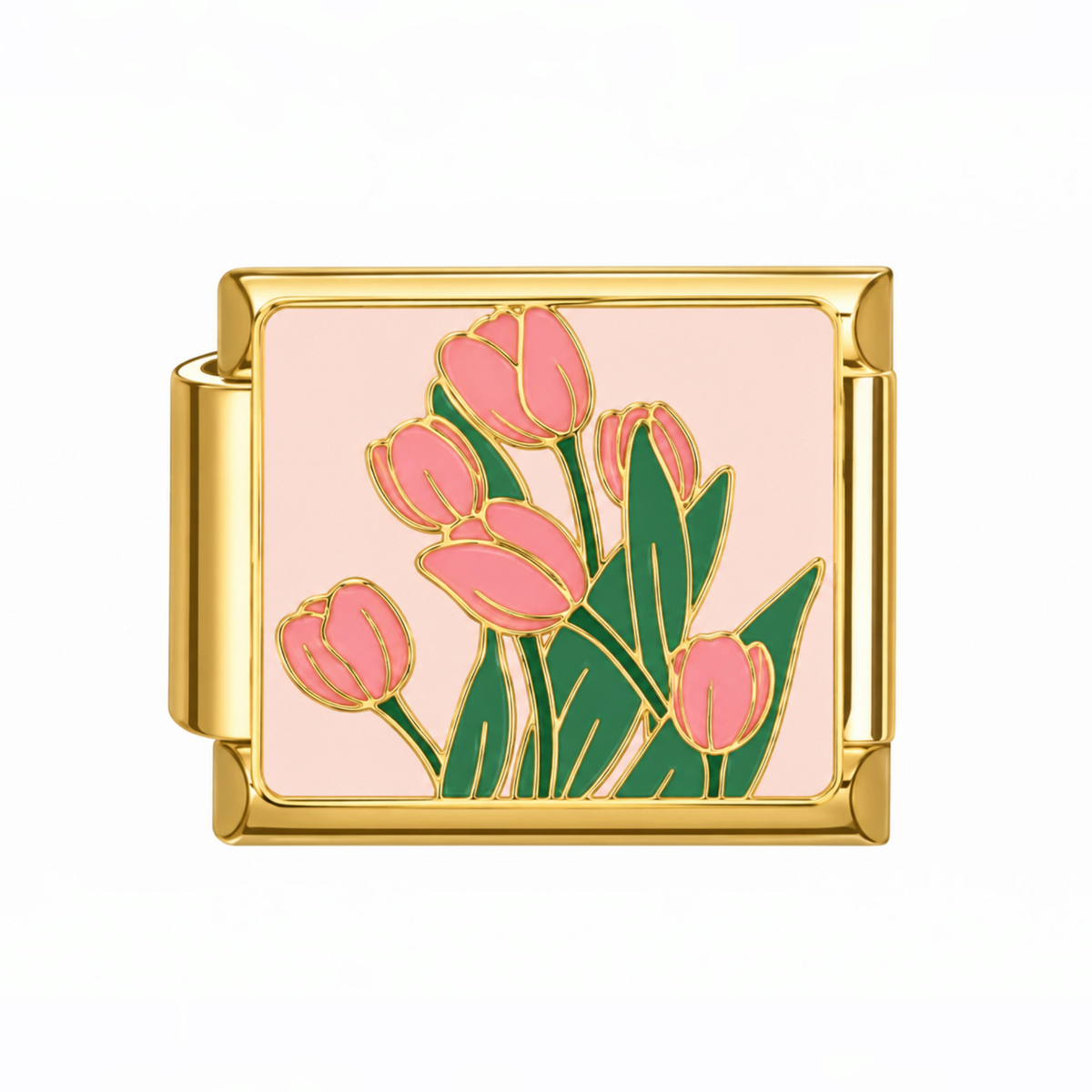 Charm flor rosa