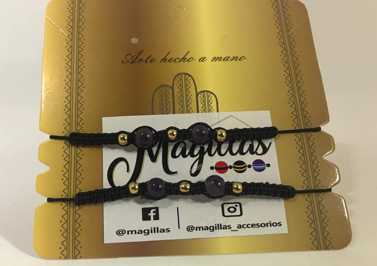 Pulsera amatista tejida