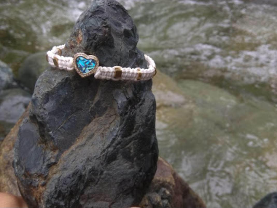 Pulsera corazon cristal