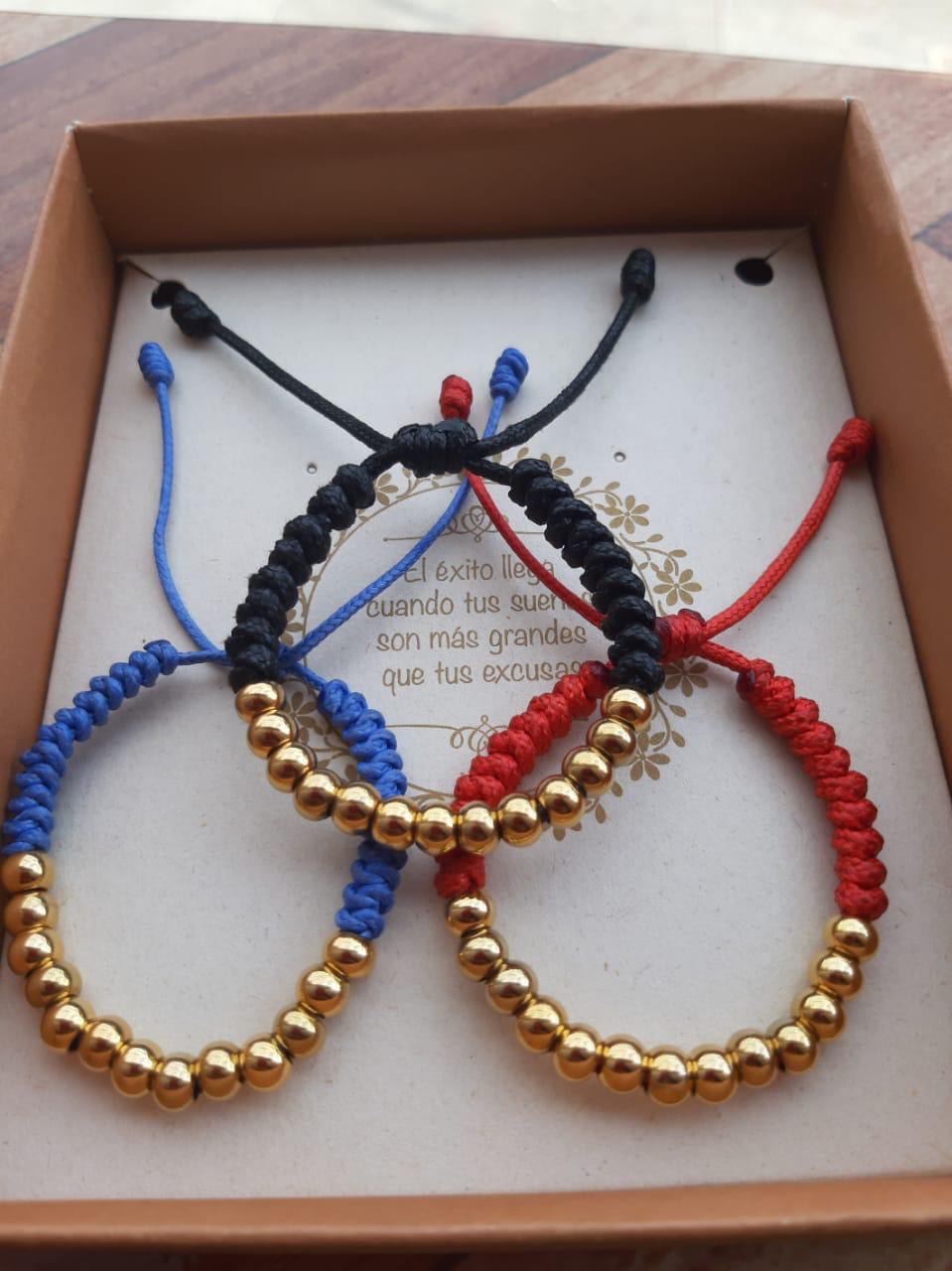 Pulsera nudo centros balines