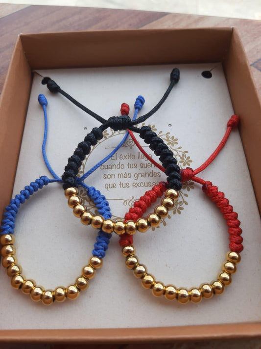 Pulsera nudo centros balines