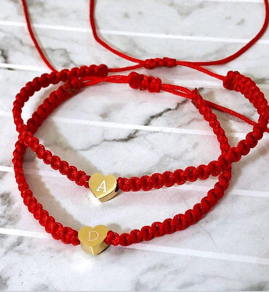 Pulsera corazon tejido