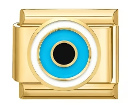 Charm ojo turco dorado